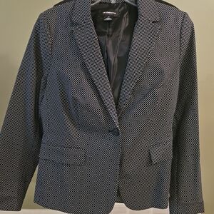 Liz Claiborne Women's Black And White Checked Blazer